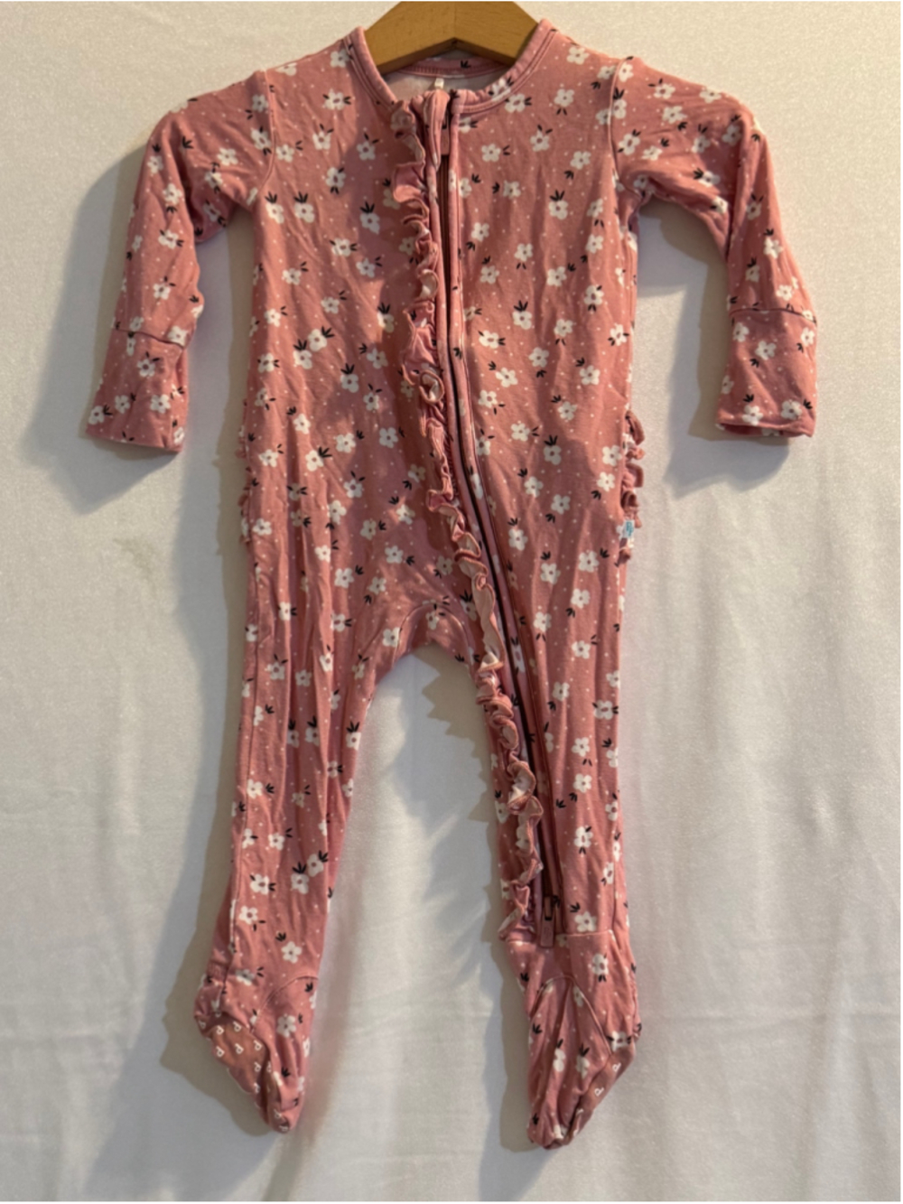 Baby Posh Peanut Floral Footie Pajamas Pink White 3-6 Months